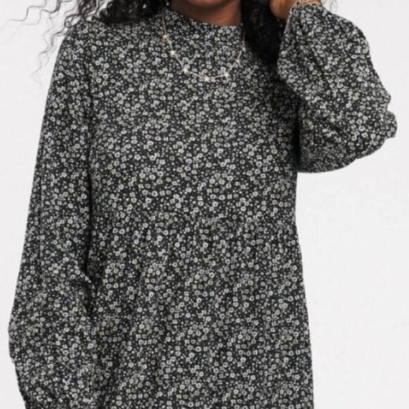 Pull&Bear Floral Smock Dress - Size XS - Picture 2 of 7